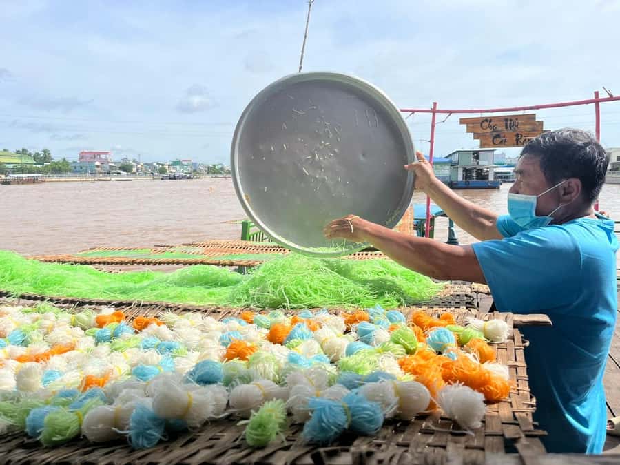 1 Day Mekong Tour: Cai Rang Floating Market & MyTho-Ben Tre - Rice vermicelli, pineapple, and the first workshop stops