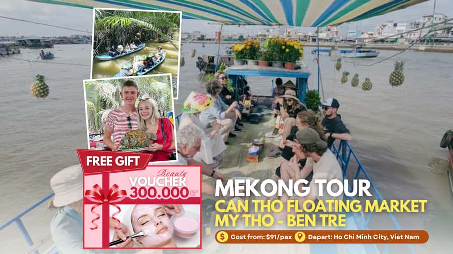1 Day Mekong Tour: Cai Rang Floating Market & MyTho-Ben Tre - Cai Rang Floating Market with breakfast on board