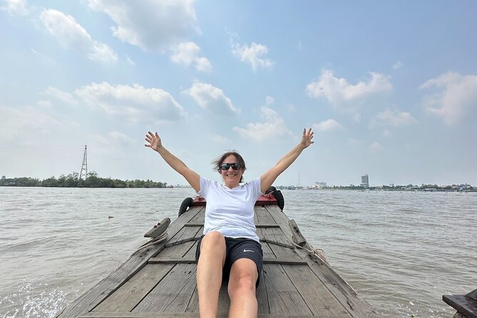 Ben Tre - Coconut Land Private One Day Guide Mekong Delta Tour Excursion - Cruising the Ham Luong River by motorized boat