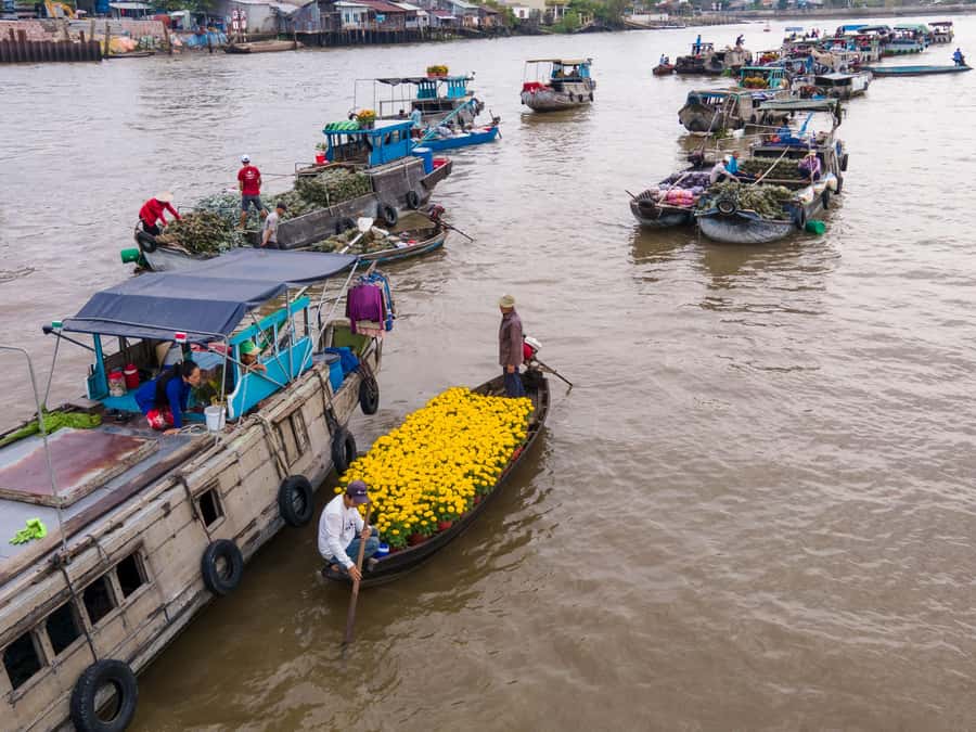 Can Tho: A Real Mekong Tour, Floating Market, Cacao & Life's - Cai Rang floating market, with breakfast on the river