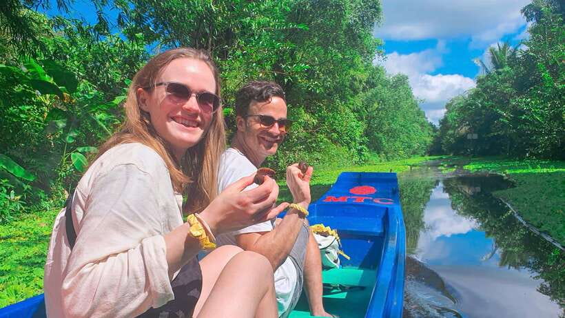 Can Tho: Floating Market & Lung Ngoc Hoang Nature Reserve - Noodles made by hand in a riverside home