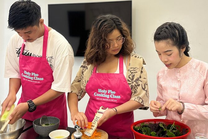 Cook 4 Local Vietnamese Dishes In Pink-themed Class & Market Tour - Inside the pink-themed cooking studio