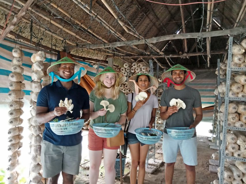 Full-Day Farming & Cooking class at Agricultural Village - Picking your ingredients in a bamboo basket