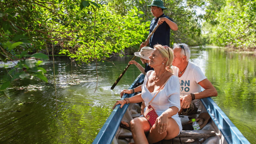 Haft Day from CanTho-LungNgocHoang: Visit Nature Reserved - The 30-minute electric-car ride and walking options