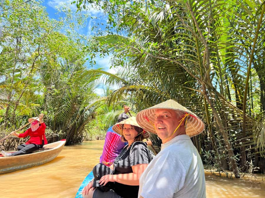 HCM: Authentic Mekong Delta - Boat, TukTuk, Khot Cake Making - Learning to make bánh khọt