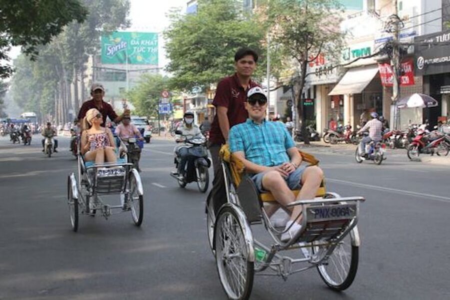 Ho Chi Minh City Cyclo Tour with English Speaking Guide - French architecture at Notre Dame Cathedral and the Post Office