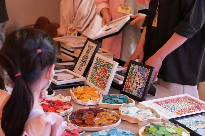Ho Chi Minh City: Mosaic Art Workshop in a Secret Spot - The artwork on the studio walls