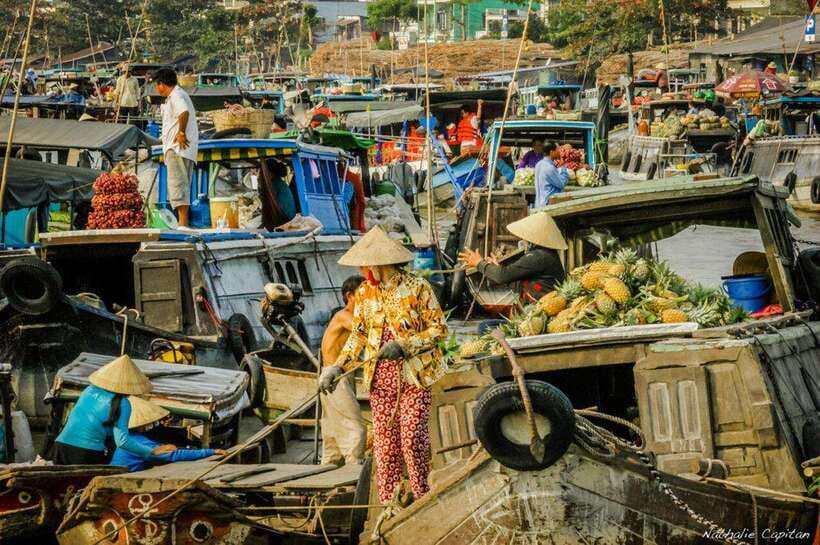 Ho Chi Minh: Group Cai Rang Floating Market 1 Day Tour - Hu Tieu and pineapple straight from the boat