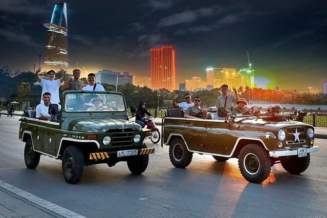 Jeep Tour Saigon By Night : FRESH SEAFOOD, STREET FOOD & SKY BAR - At a glance: what makes this night tour different