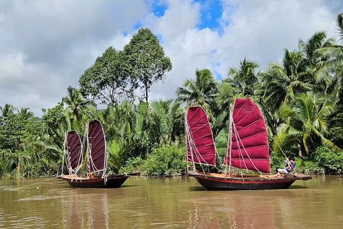 Mekong River Relaxing Sail boat cruise to Coconut Canals (1.5HRS) - Beanbags, fried banana, and open views