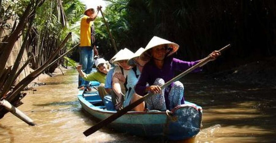 Private Cu Chi Tunnels & Mekong Delta: Full-Day Guided Tour - Rowing through the smaller waterways