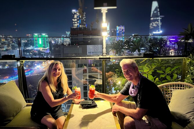Private Jeep Tour Saigon by Night: Foodie & City Tour - The Saigon Opera House after sunset