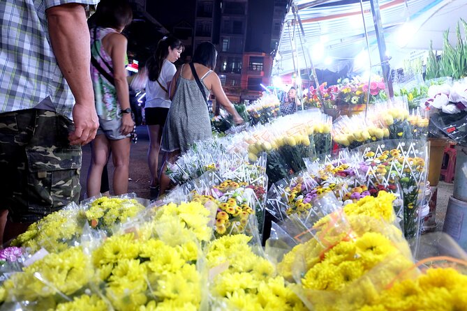 Saigon at Night Walking Street Food Tour - Ho Thi Ky Flower Market in the evening