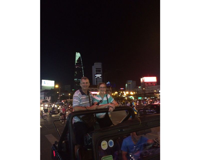 Saigon by Night: Private City Tour by Jeep and Skybar Drink - A night market and the taste of local life