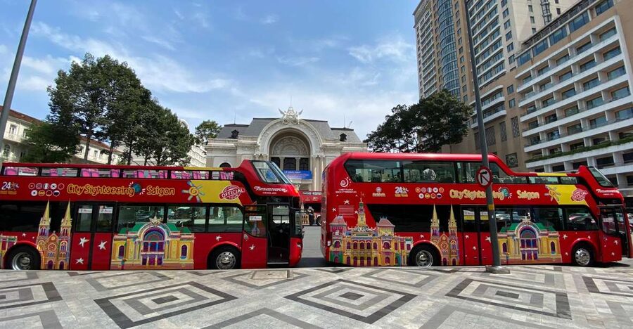 Saigon: City Sightseeing Hop-On Hop-Off Bus Tour - Red Route: central Saigon in 75 minutes