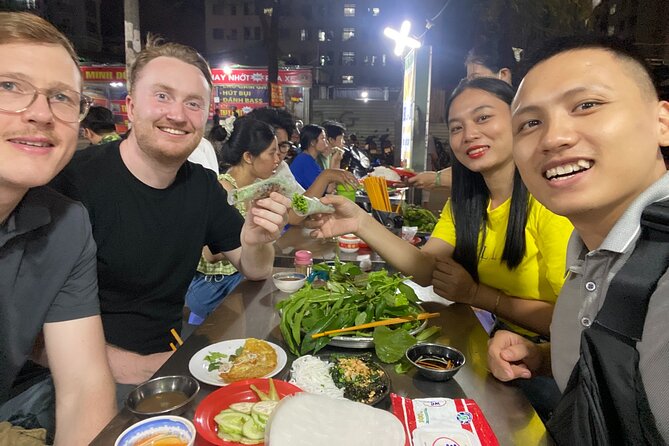 Saigon Food Tour by Scooter with Eleven Tastings - Stop two: a small cooking lesson and four savory bites