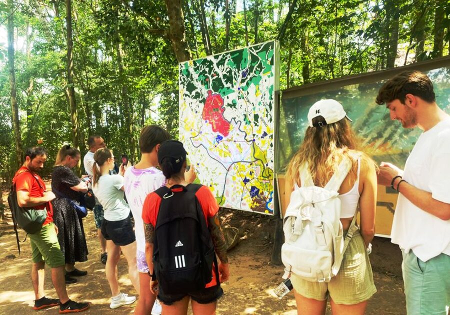 Saigon History & Cu Chi Tunnels with War Museum 1-Day Tour - Crawling through the 100-meter tunnel section