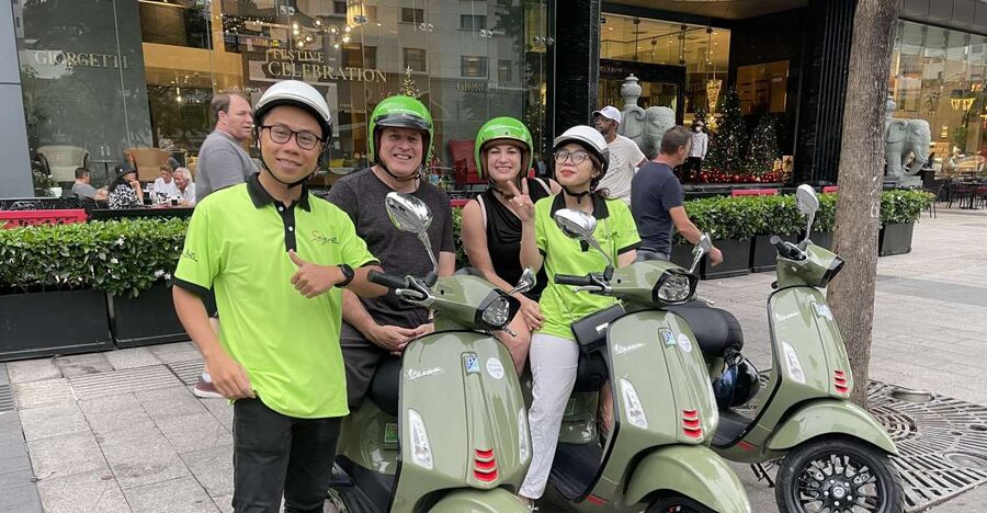 Saigon: Night Craft Beer And Street Food Tour By Vespa - Sunset beer above the city