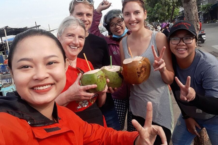 Saigon Slum Tour with Motorbike - The charity food stall and the ethics of the visit