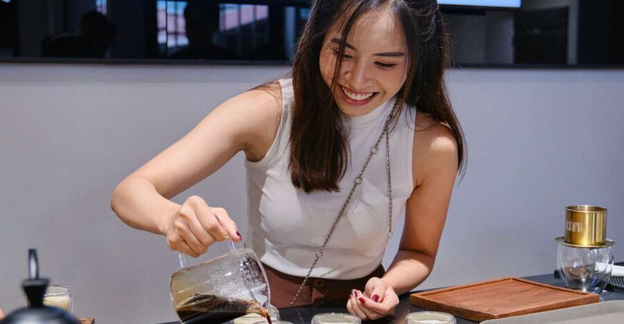 Techniques & Secrets Behind the Famed Vietnamese Egg Coffee - Finding Lacàph behind the purple iron door